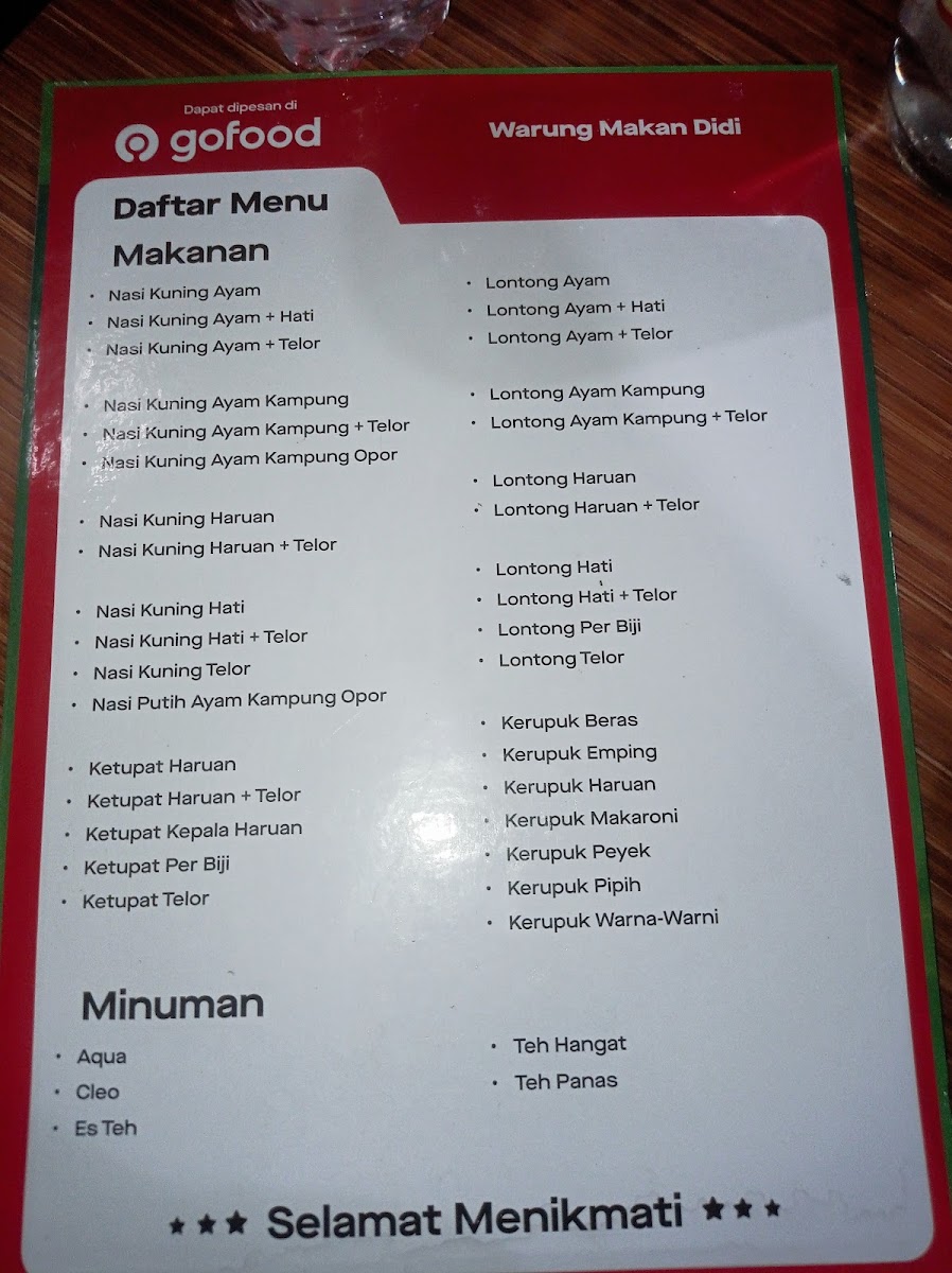 Menu Warung Makan 'didi'-1