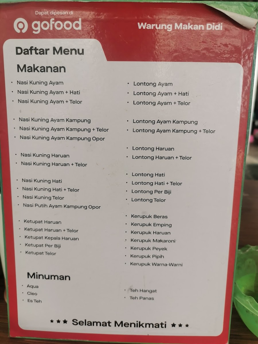 Menu Warung Makan 'didi'-2